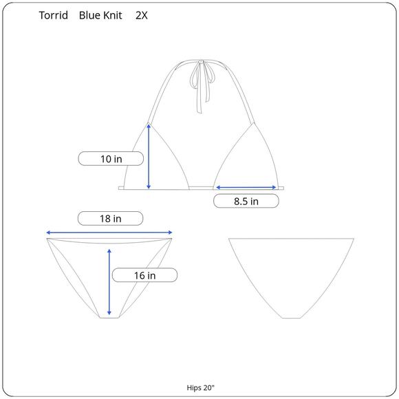 Torrid 2X Bikini Set High Neck Crochet Top & High-Rise Crochet Swim Bottom - Picture 13 of 13